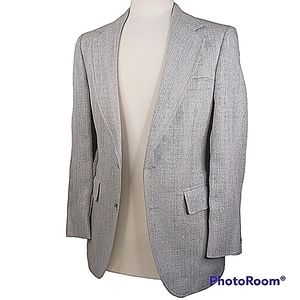 ADAM'S ROW by Richman Gray Sport Coat Suit Jacket 36R Raw Silk